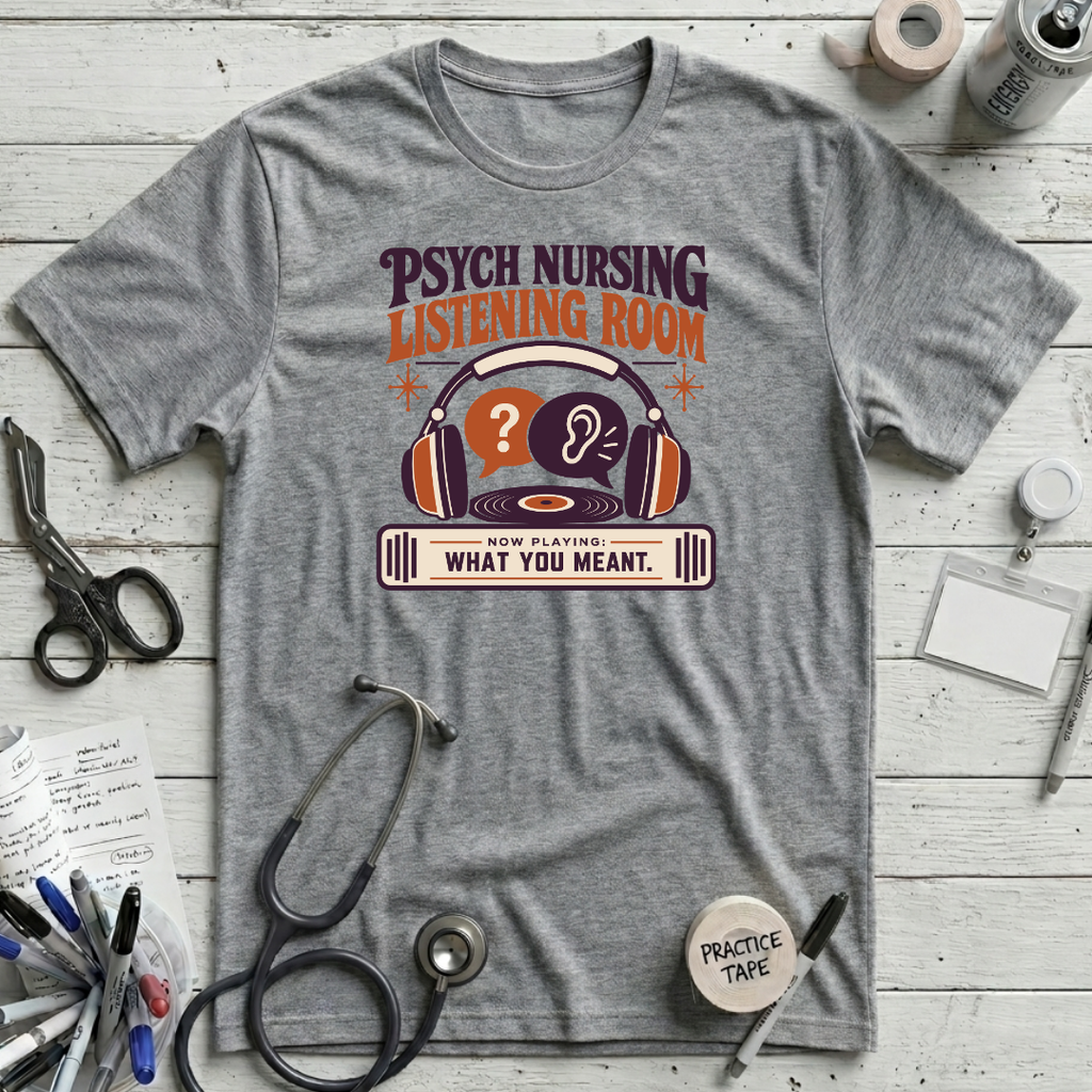 Psych Listening Room T-Shirt - Athletic Heather