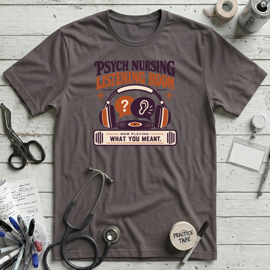 Psych Listening Room T-Shirt - Pebble Brown