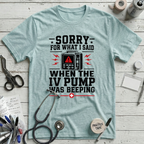 Pump Beeping T-Shirt - Heather Ice Blue