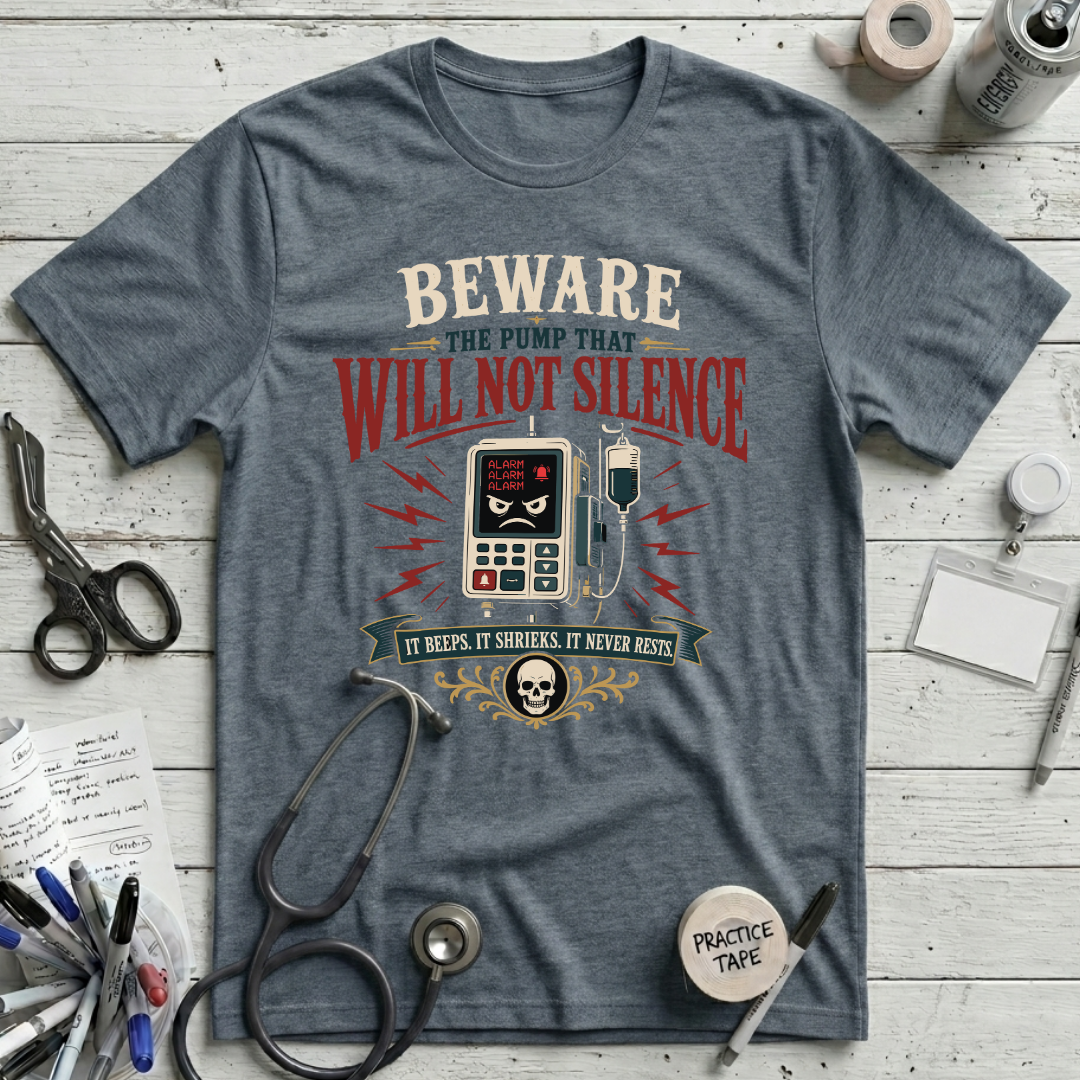 Pump Not Silenced T-Shirt - Heather Slate