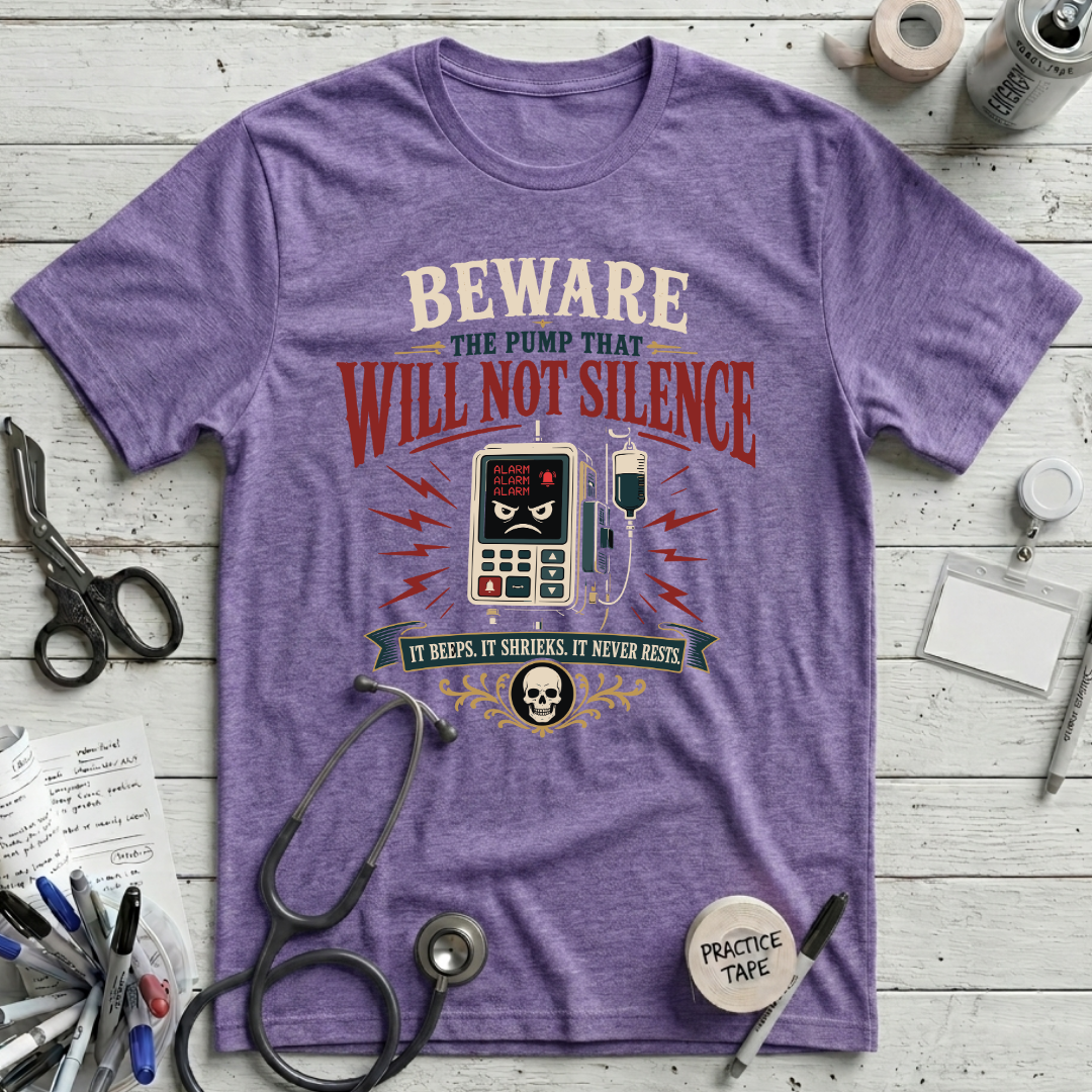 Pump Not Silenced T-Shirt - Heather Team Purple
