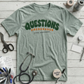 Questions Encouraged T-Shirt - Heather Prism Dusty Blue