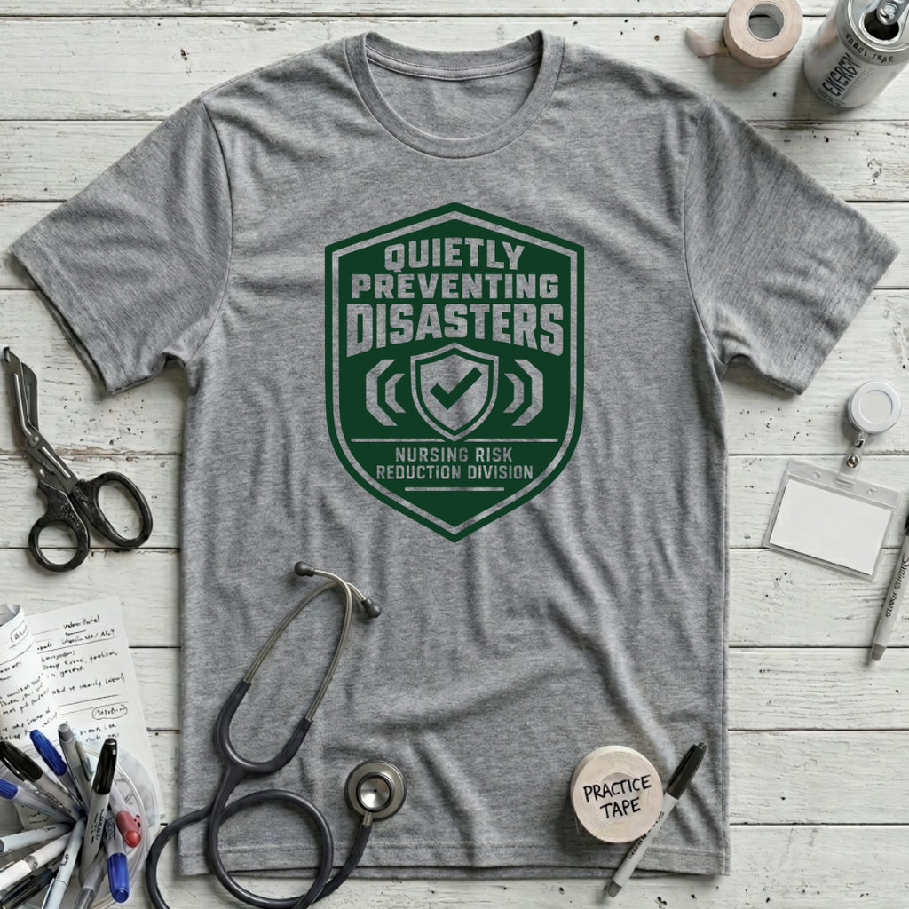 Quietly Preventing Disasters T-Shirt - Athletic Heather