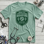 Quietly Preventing Disasters T-Shirt - Heather Prism Mint