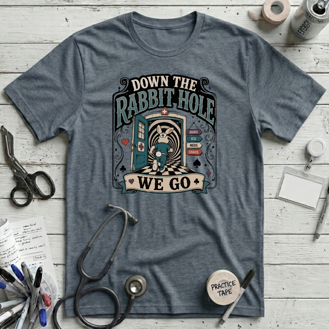 Rabbit Hole T-Shirt - Heather Slate
