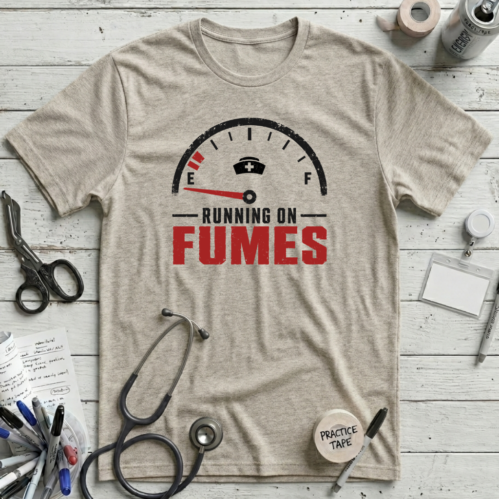 Running on Fumes T-Shirt - Heather Prism Natural