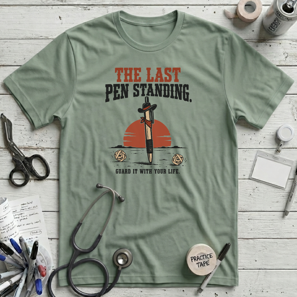 Last Pen Standing T-Shirt - Sage