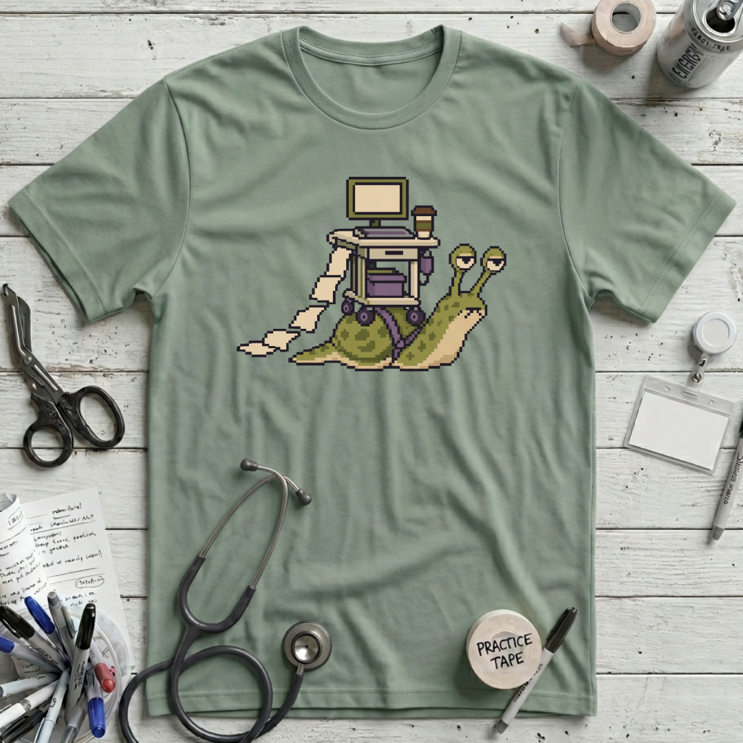Overworked Snail T-Shirt - Sage