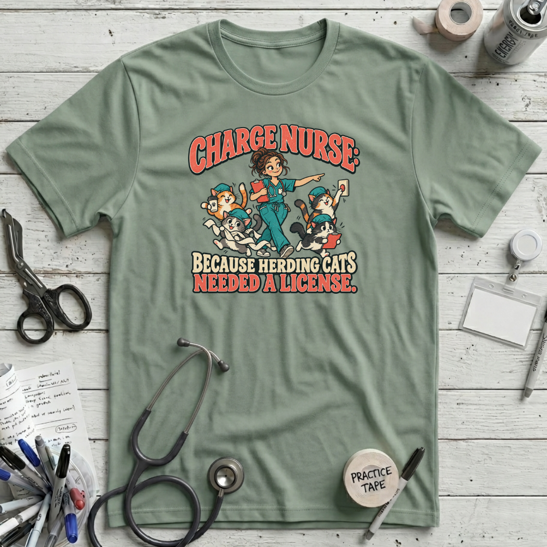 Herding Cats Charge Nurse T-Shirt