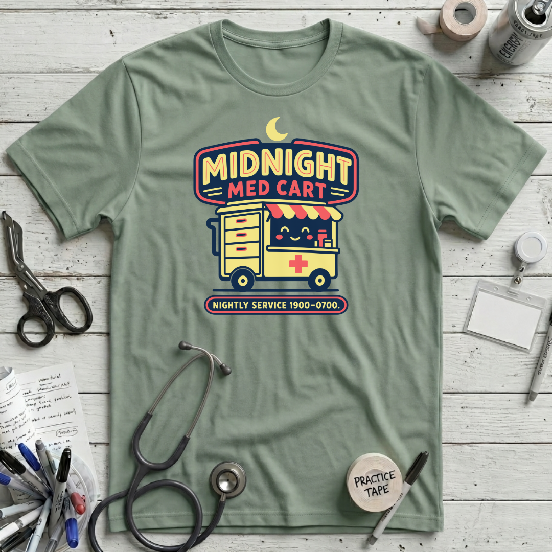Midnight Med Cart T-Shirt - Sage