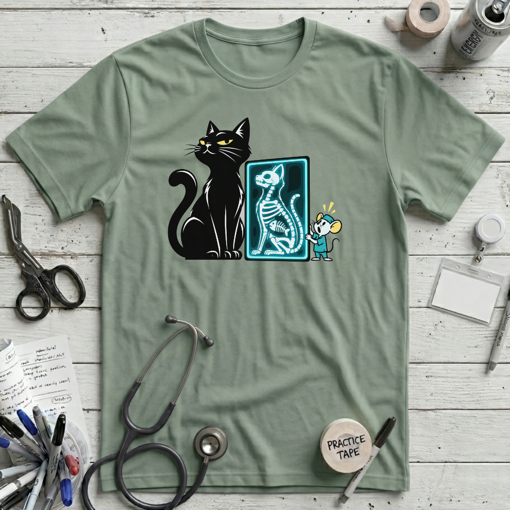 Cat X-Ray T-Shirt - Sage