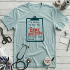 Same Questions T-Shirt - Heather Ice Blue