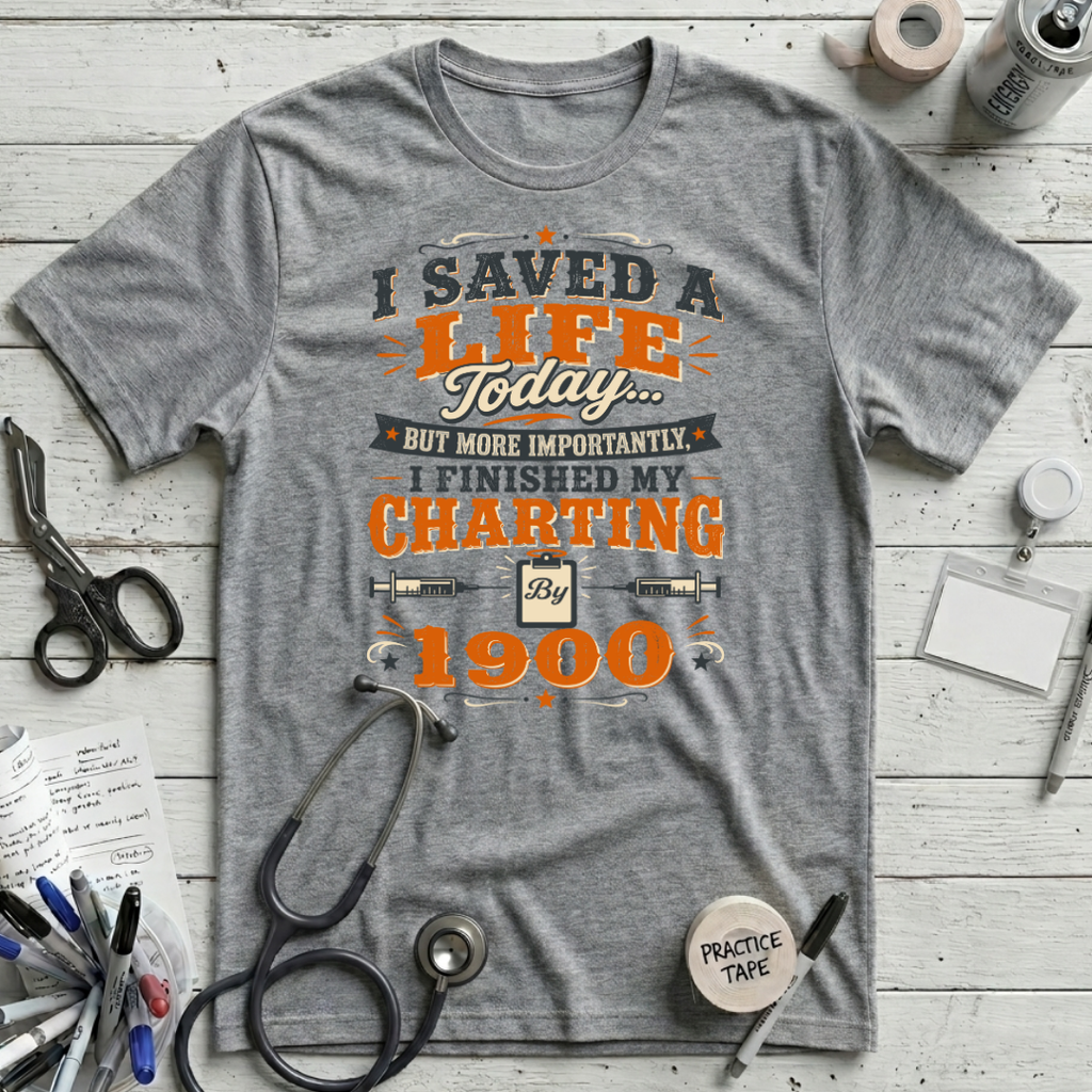 Saved a Life T-Shirt - Athletic Heather