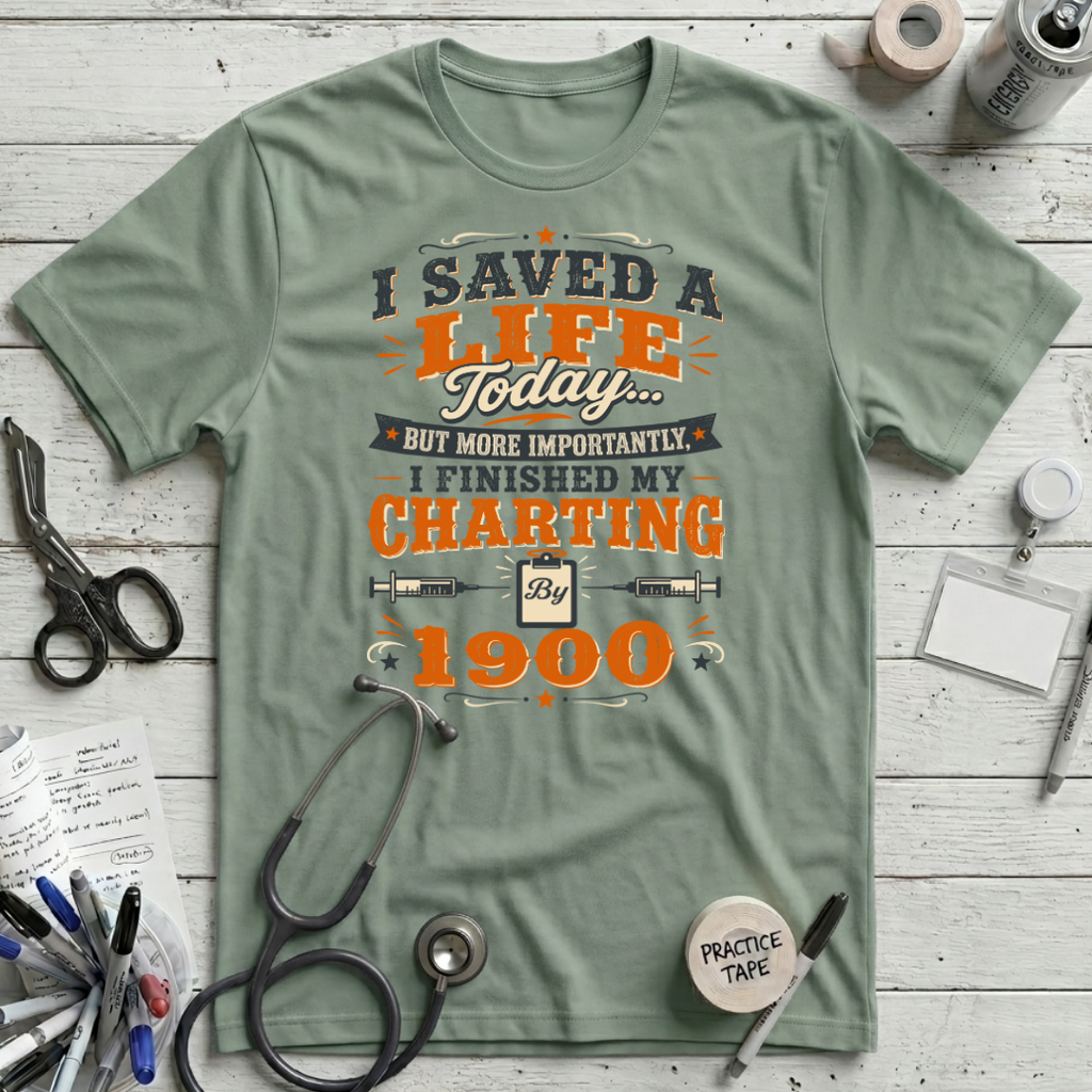Saved a Life T-Shirt - Sage