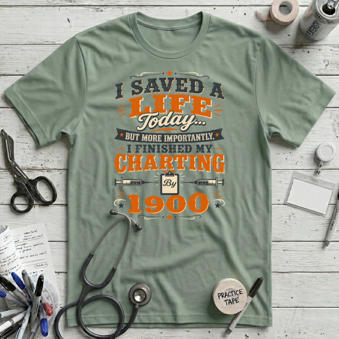 Saved a Life T-Shirt - Sage