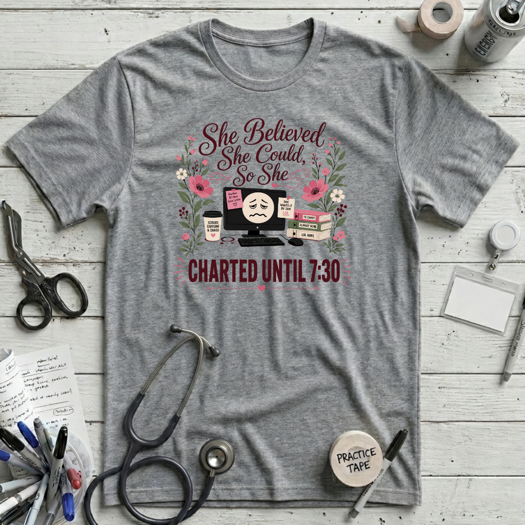 She Believed T-Shirt - Athletic Heather