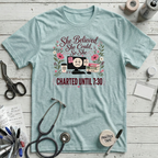 She Believed T-Shirt - Heather Ice Blue