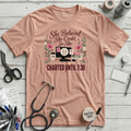 She Believed T-Shirt - Heather Prism Peach