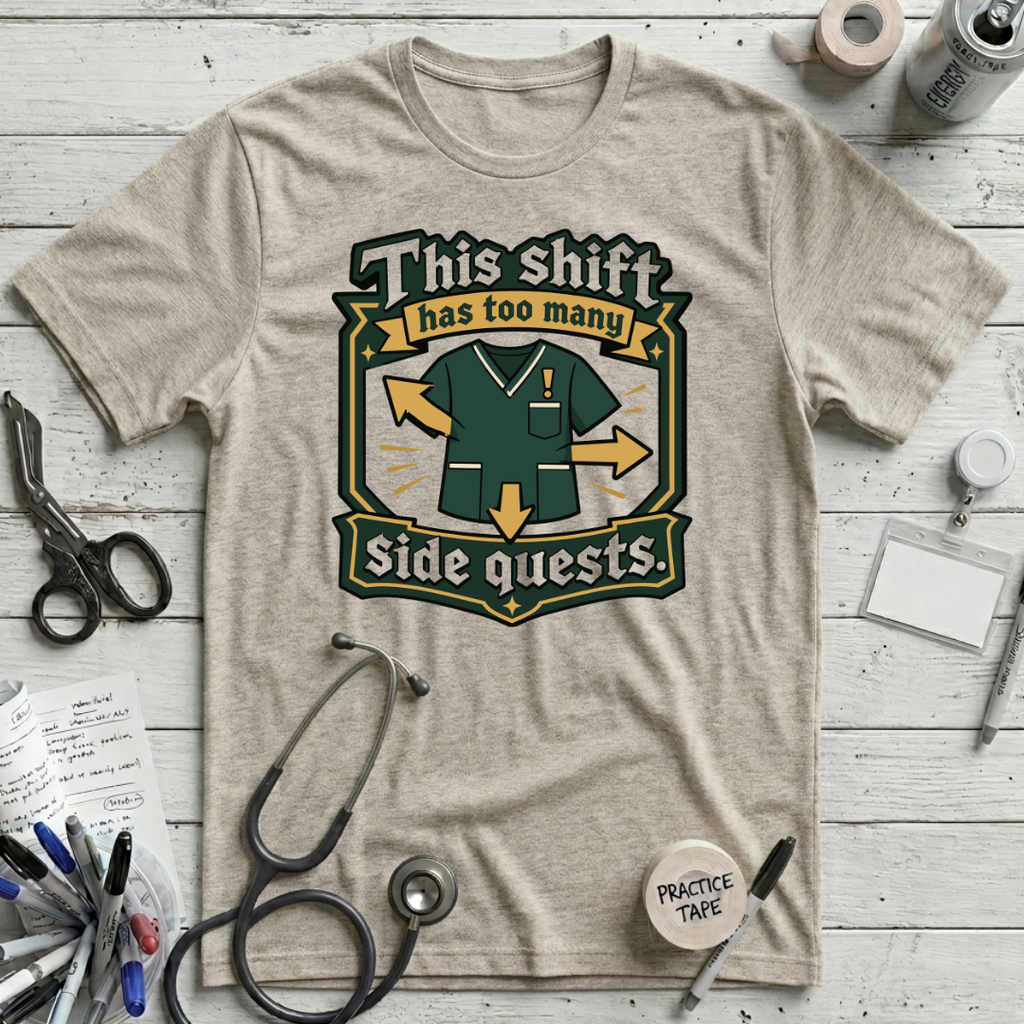 Shift Side Quests T-Shirt - Heather Prism Natural