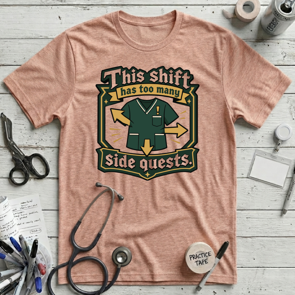Shift Side Quests T-Shirt - Heather Prism Peach