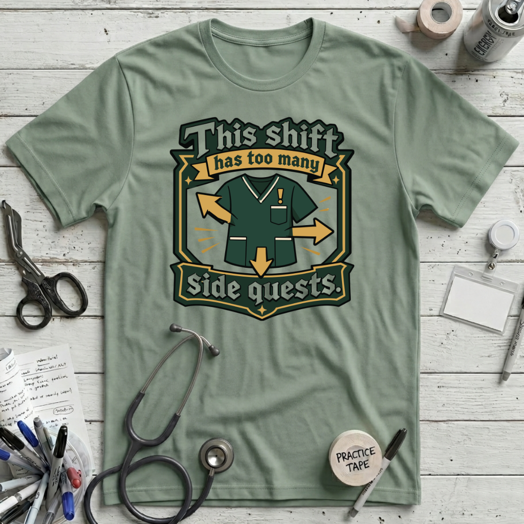 Shift Side Quests T-Shirt - Sage