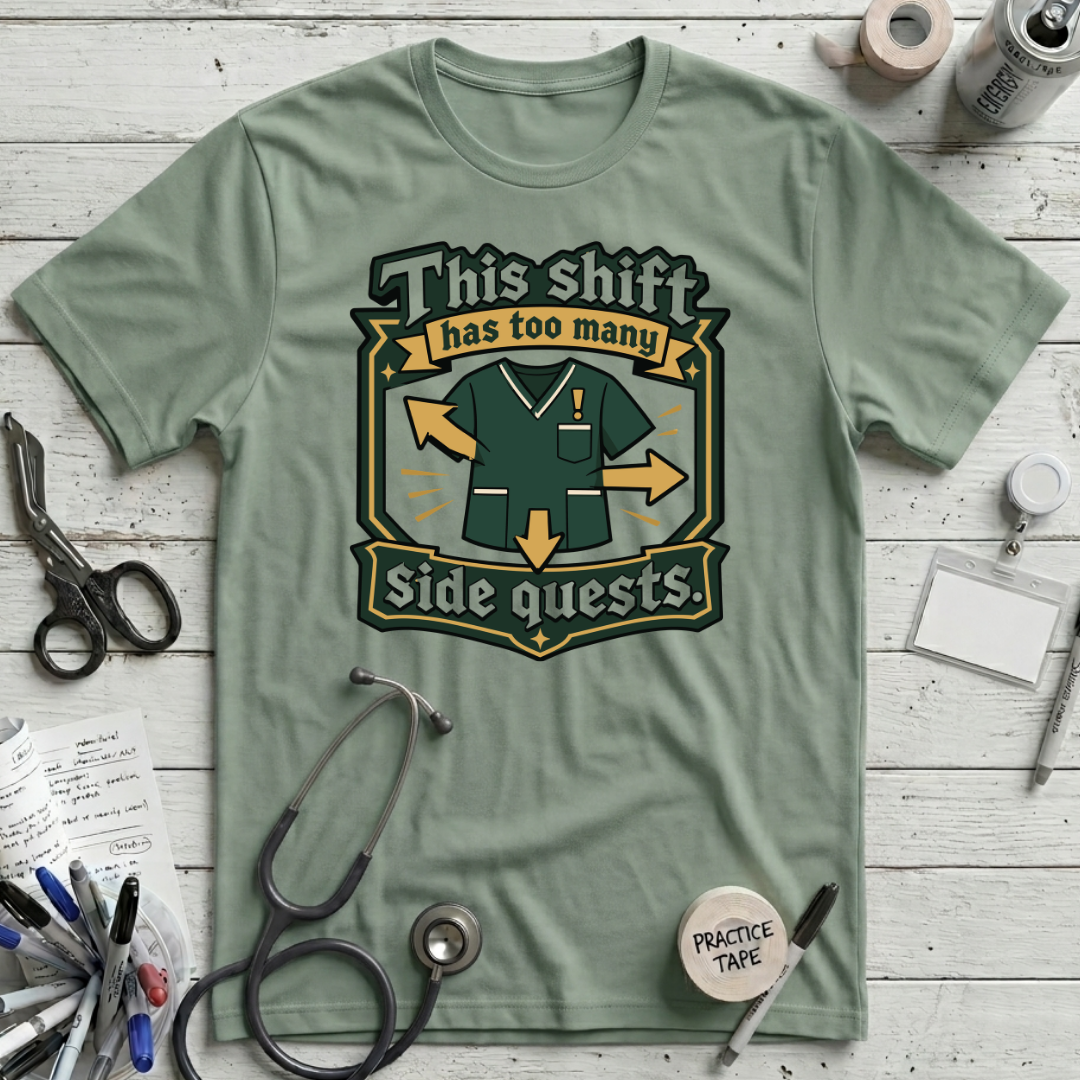 Shift Side Quests T-Shirt - Sage