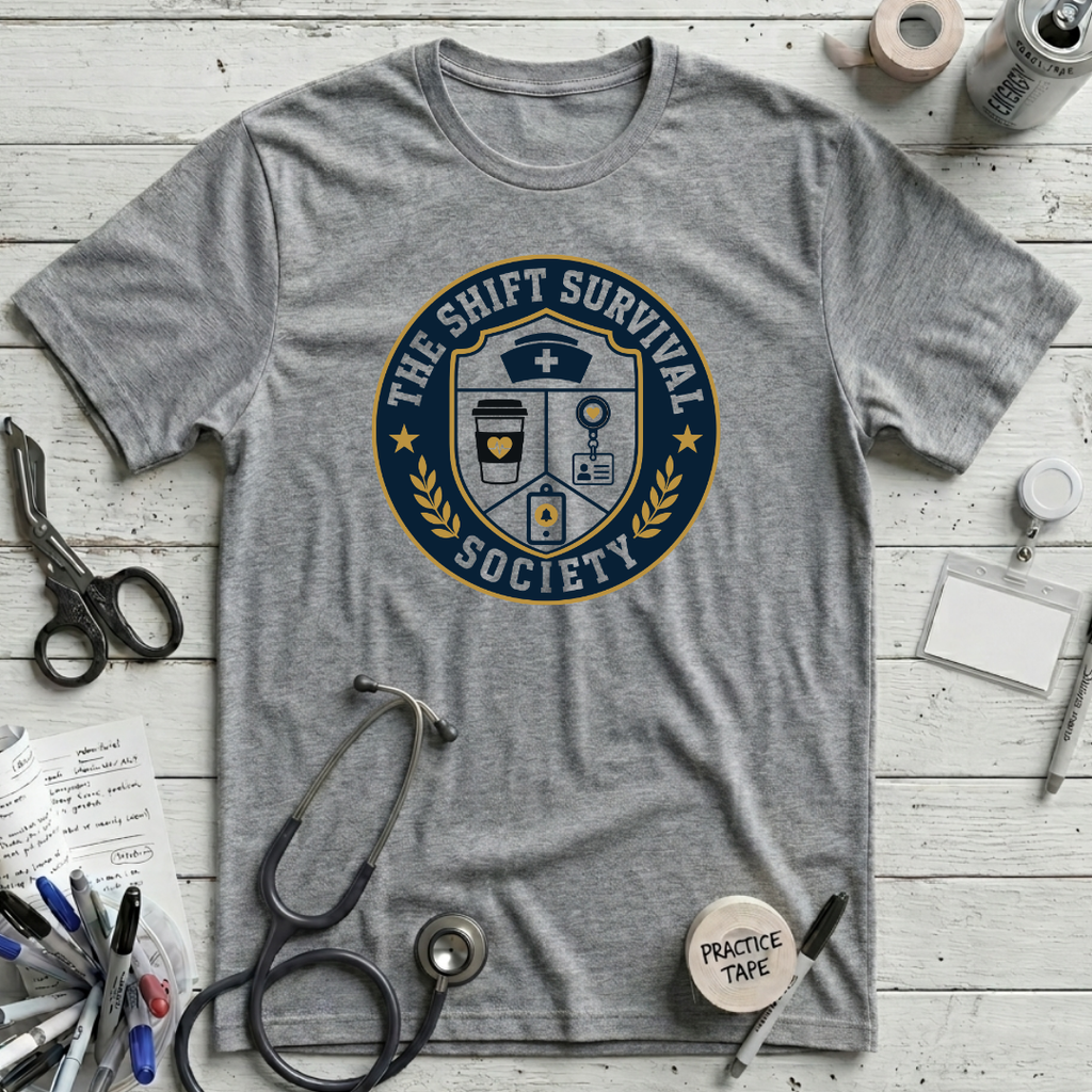 Shift Survival Society T-Shirt - Athletic Heather