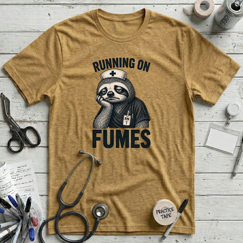 Sloth on Fumes T-Shirt - Heather Mustard