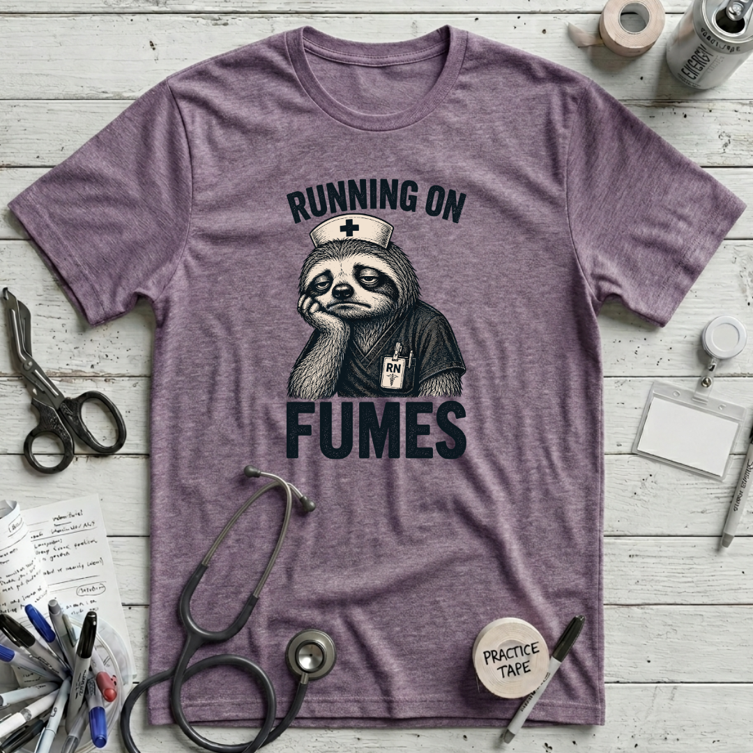 Sloth on Fumes T-Shirt - Heather Purple
