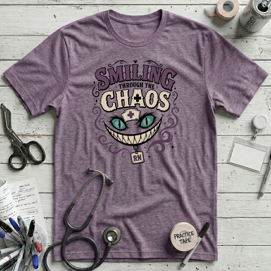 Smiling Chaos T-Shirt - Heather Purple