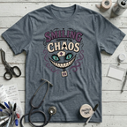 Smiling Chaos T-Shirt - Heather Slate