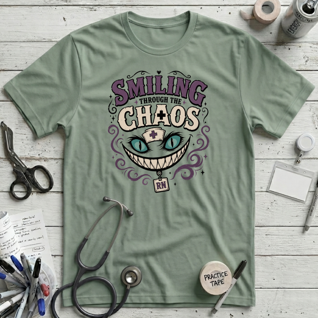 Smiling Chaos T-Shirt - Sage