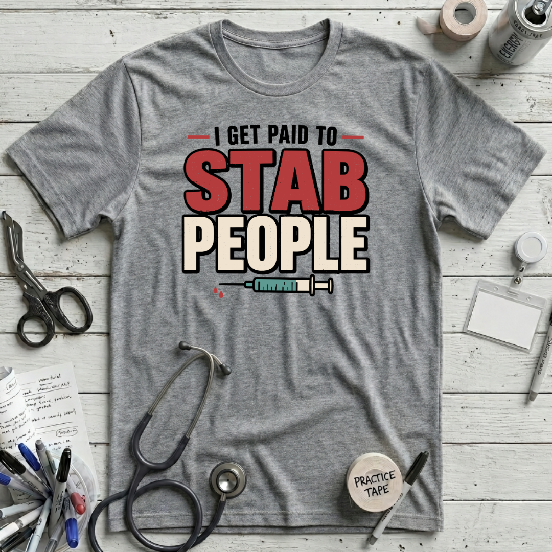 Stab People T-Shirt - Athletic Heather