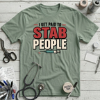 Stab People T-Shirt - Sage