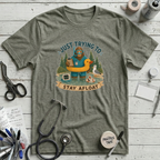 Stay Afloat T-Shirt - Heather Military Green