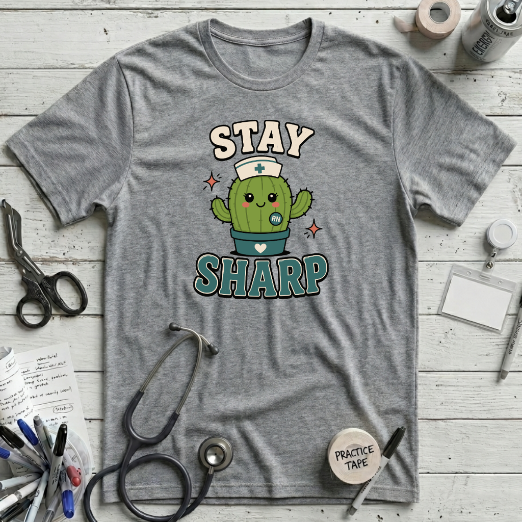 Stay Sharp T-Shirt - Athletic Heather