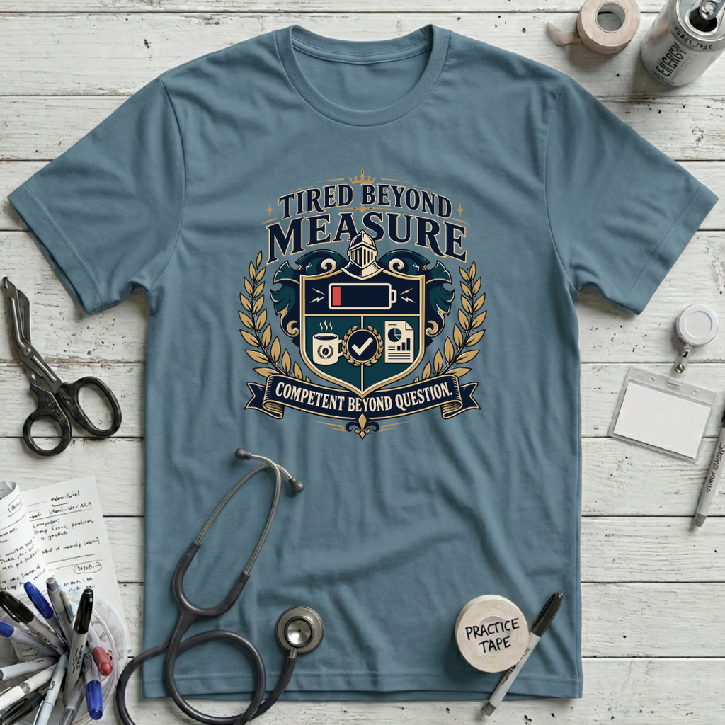 Tired Beyond Measure - Steel Blue