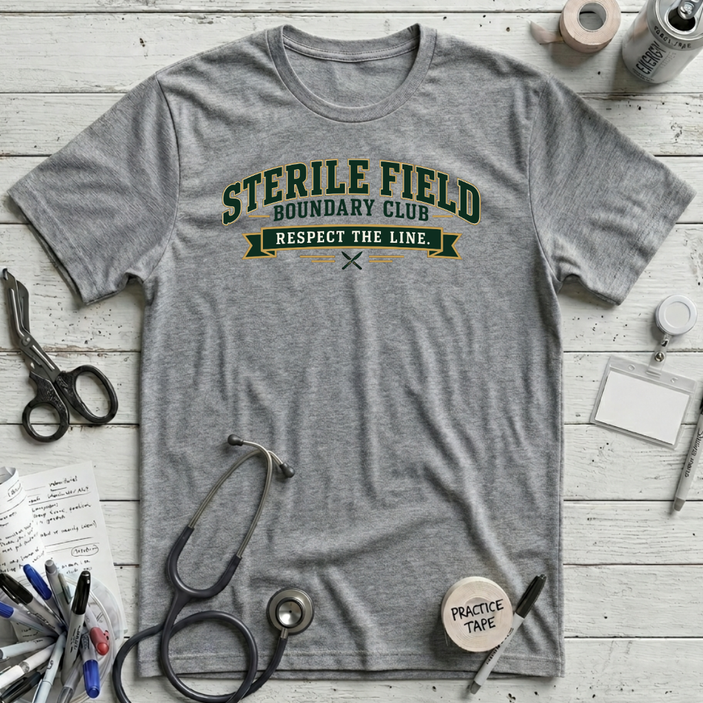 Sterile Field Boundary T-Shirt - Athletic Heather