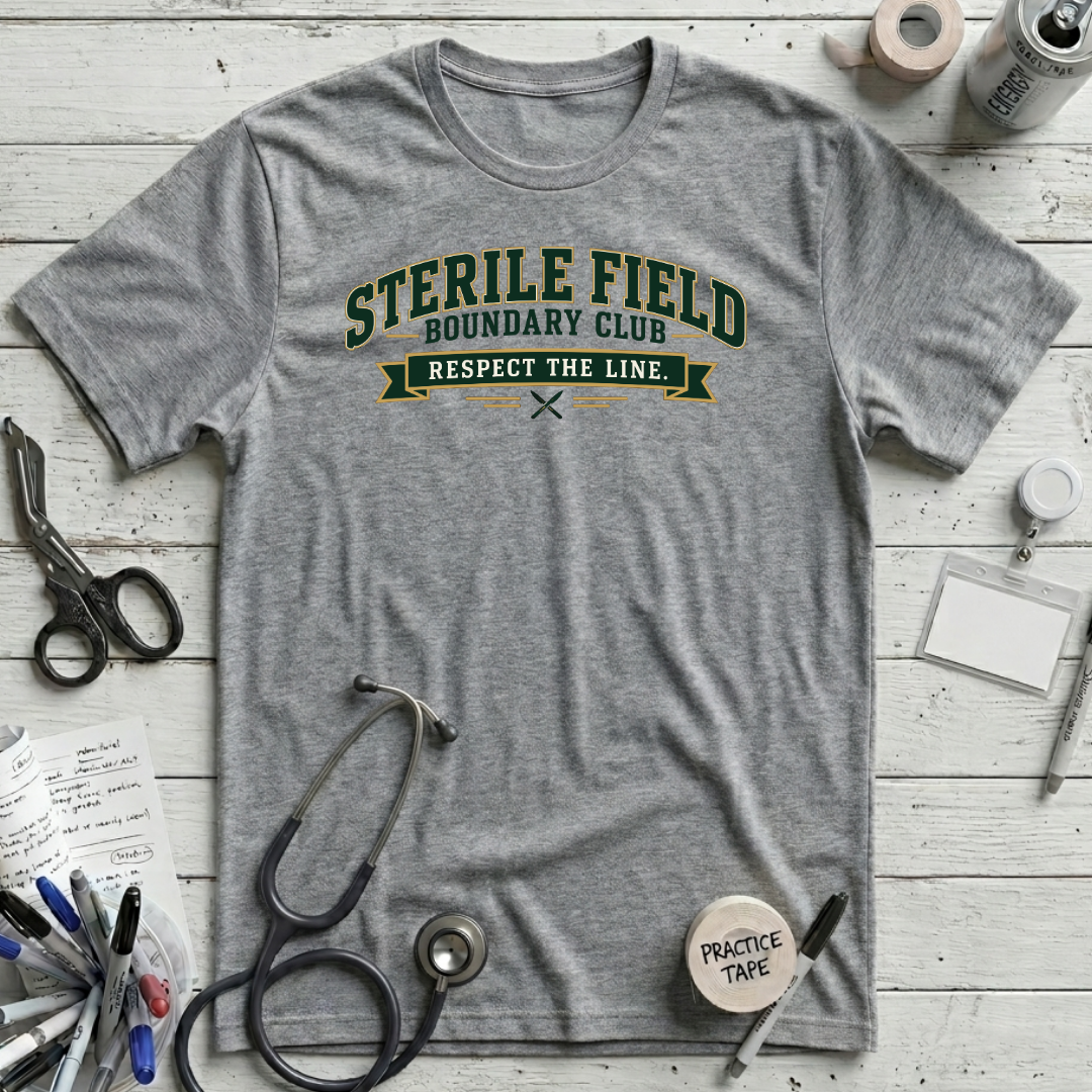 Sterile Field Boundary T-Shirt - Athletic Heather