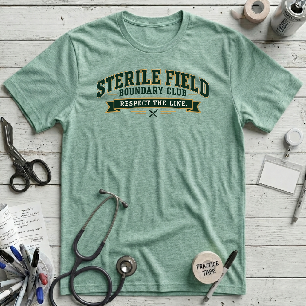 Sterile Field Boundary T-Shirt - Heather Prism Mint