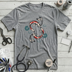 Stethoscope Koi Yin-Yang T-Shirt - Athletic Heather