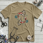 Stethoscope Koi Yin-Yang T-Shirt - Tan