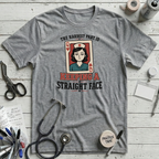 Straight Face T-Shirt - Athletic Heather