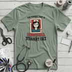 Straight Face T-Shirt - Sage