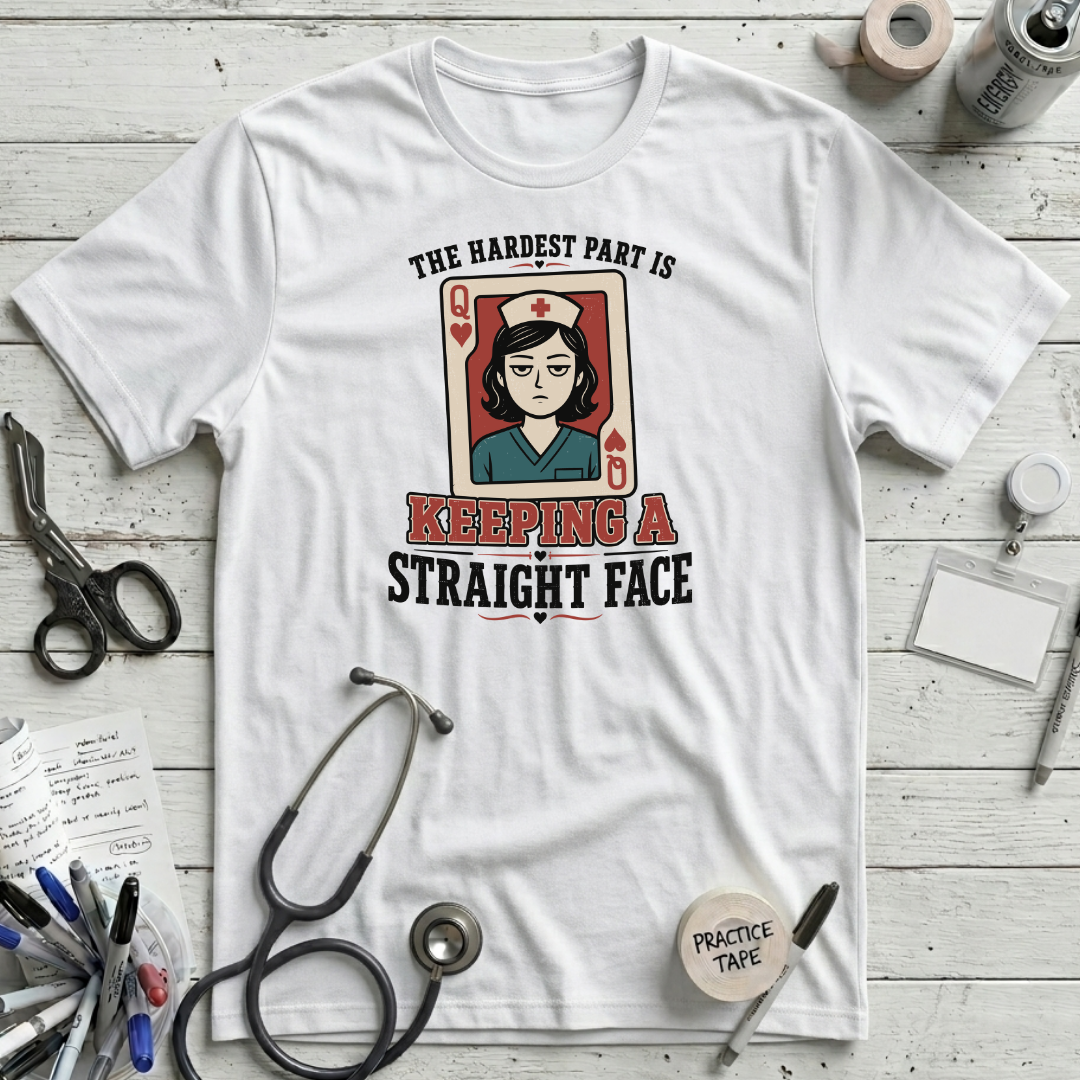 Straight Face T-Shirt - White