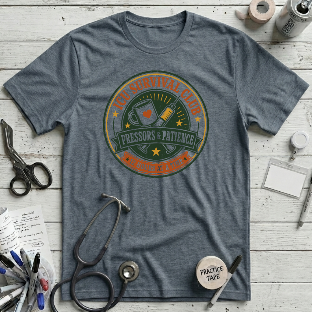 Survival Club T-Shirt - Heather Slate