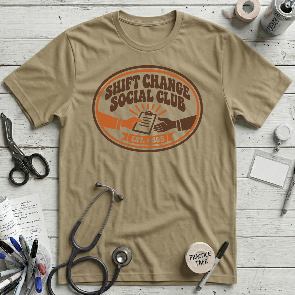 Shift Change Club T-Shirt - Tan