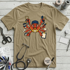 Busy Nurse Crab T-Shirt - Tan