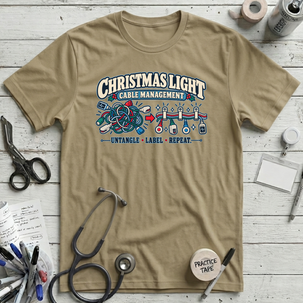 Christmas Cable Management T-Shirt