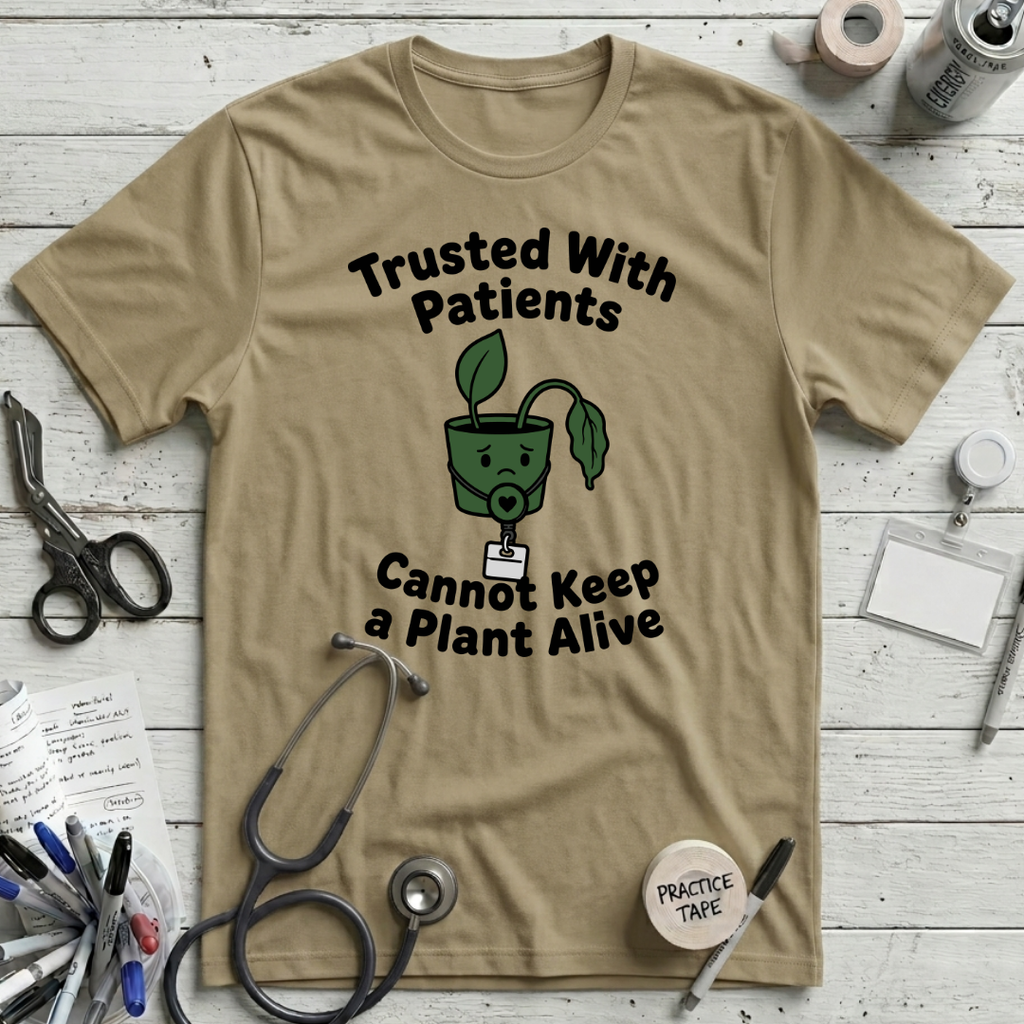 Patient Plant T-Shirt - Tan